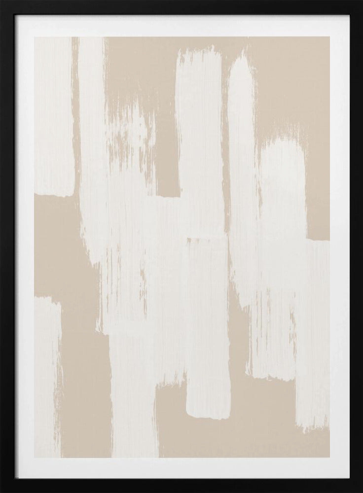 Beige Pinselstriche | Poster
