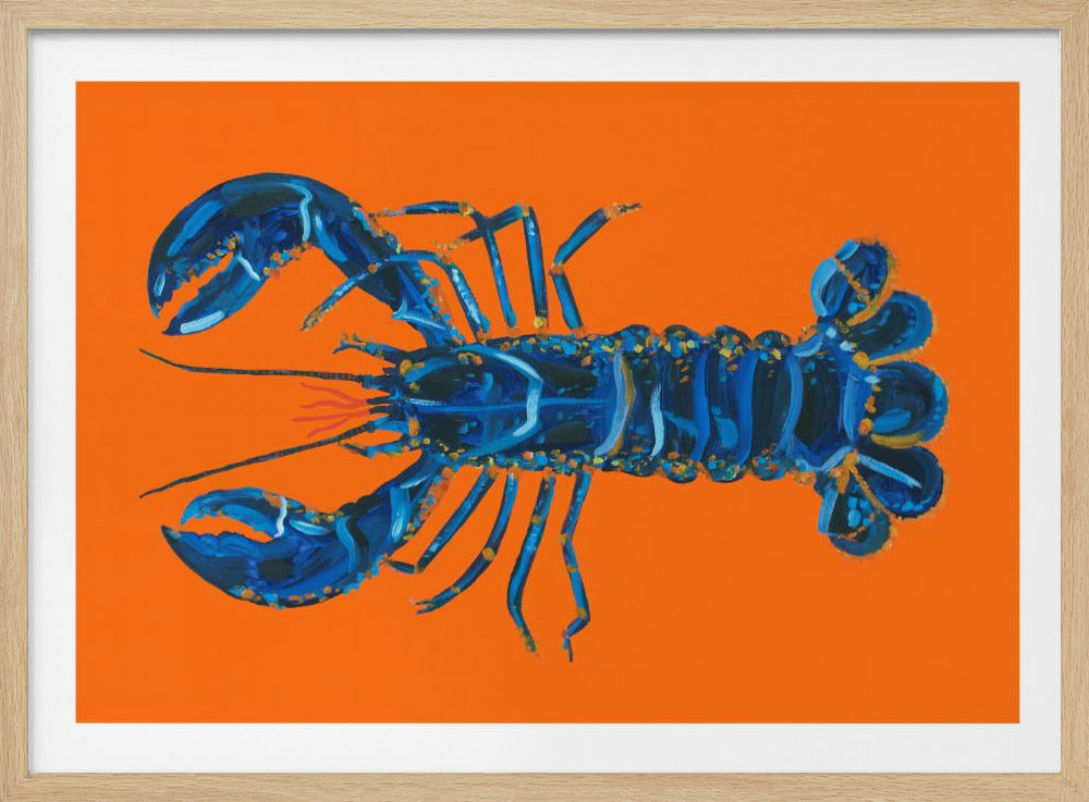 Hummer auf Orange | Poster