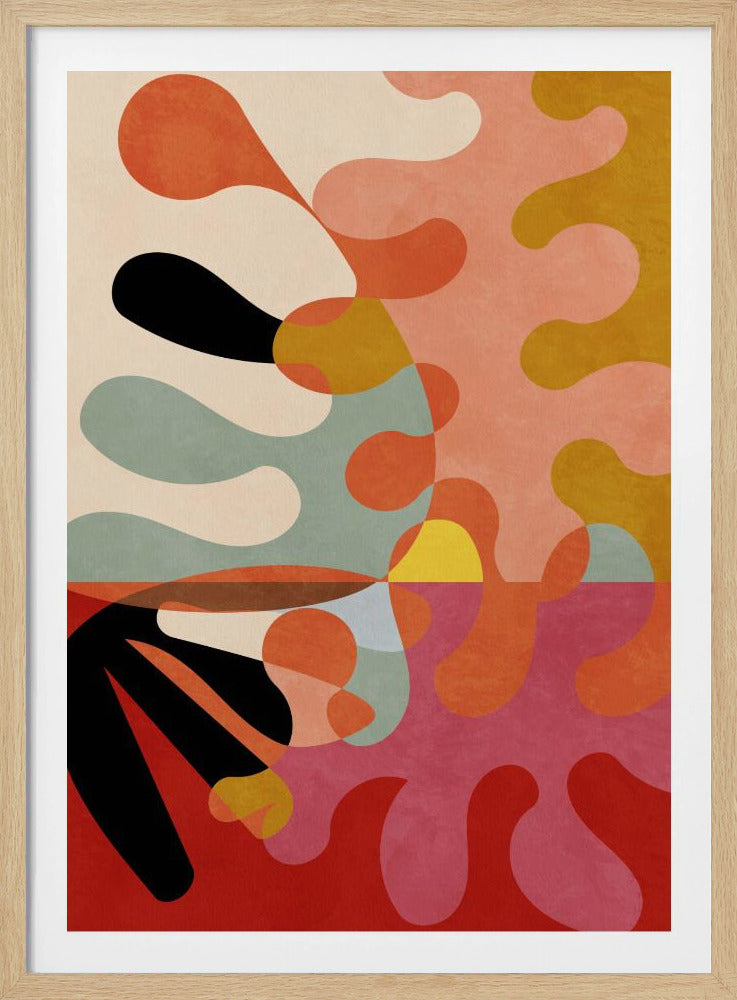 Warme Farben Bauhaus Geometrie5 | Poster