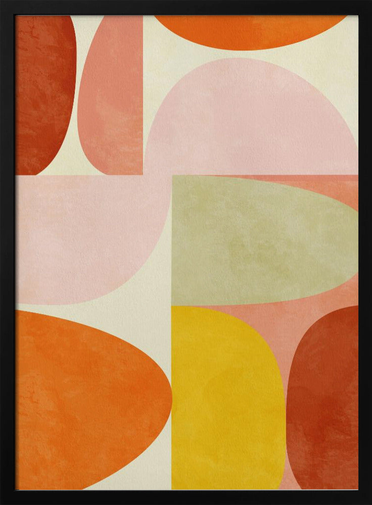 Warme Pastellgeometrie | Poster