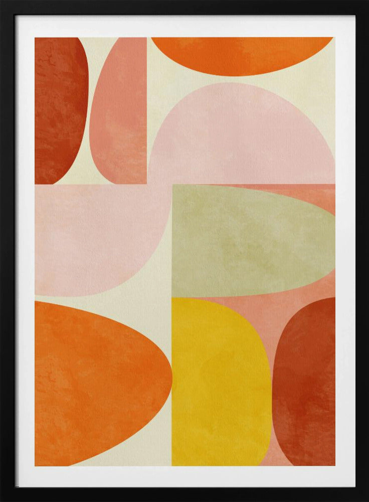 Warme Pastellgeometrie | Poster