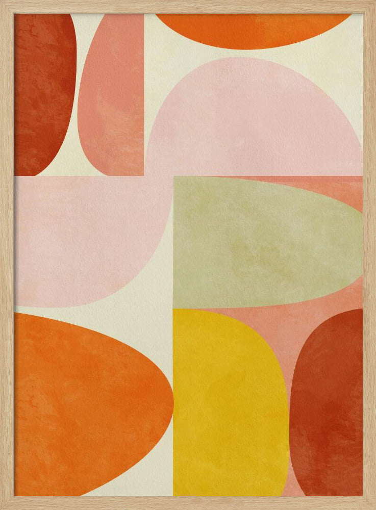 Warme Pastellgeometrie | Poster