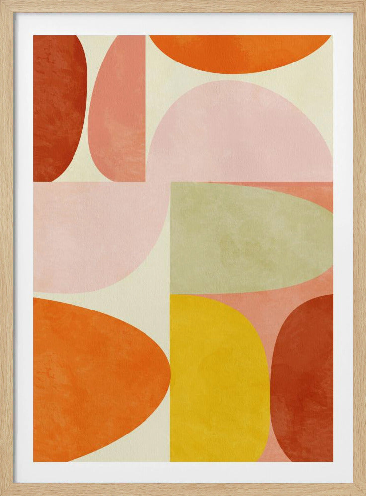 Warme Pastellgeometrie | Poster