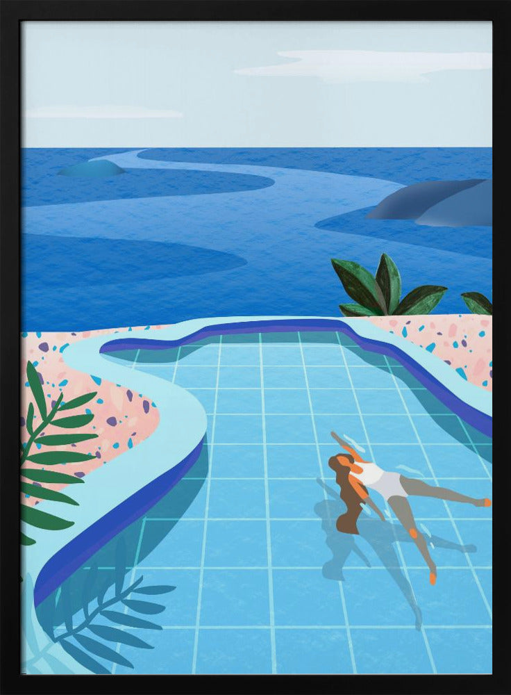 Mädchen im Pool | Poster