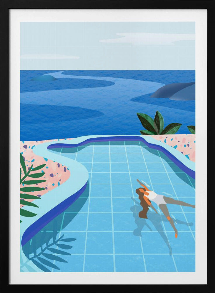 Mädchen im Pool | Poster