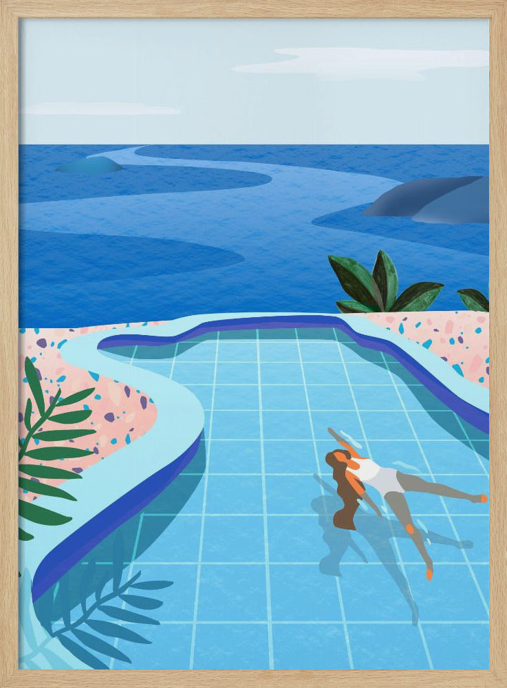 Mädchen im Pool | Poster