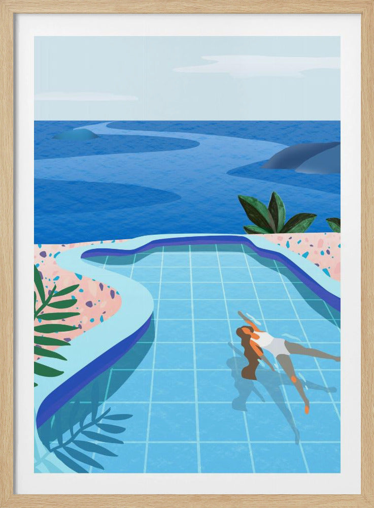 Mädchen im Pool | Poster