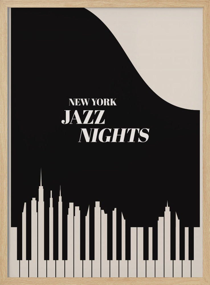Jazz Nights Nyc Black | Poster