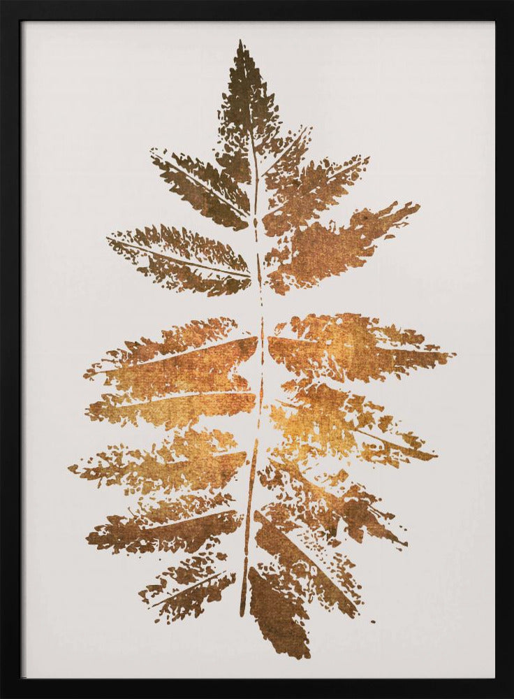 Oak Leaf Print Gold | Poster