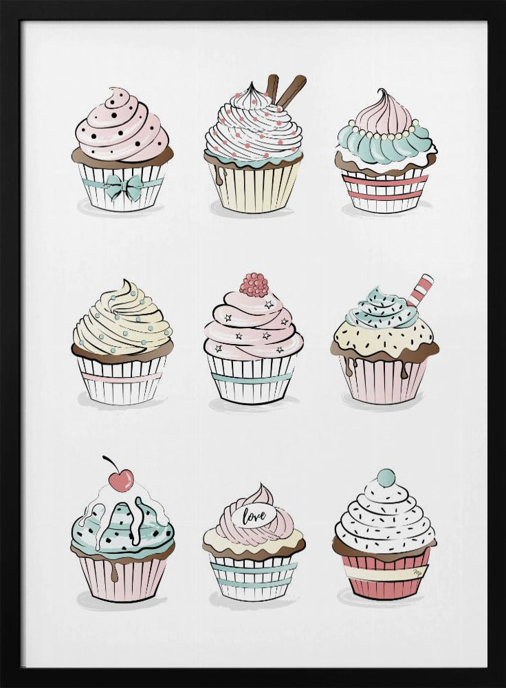 Süßes Cupcake-Medley | Poster
