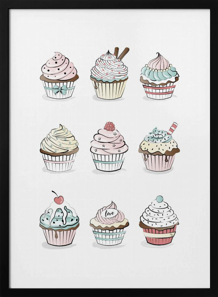 Süßes Cupcake-Medley | Poster