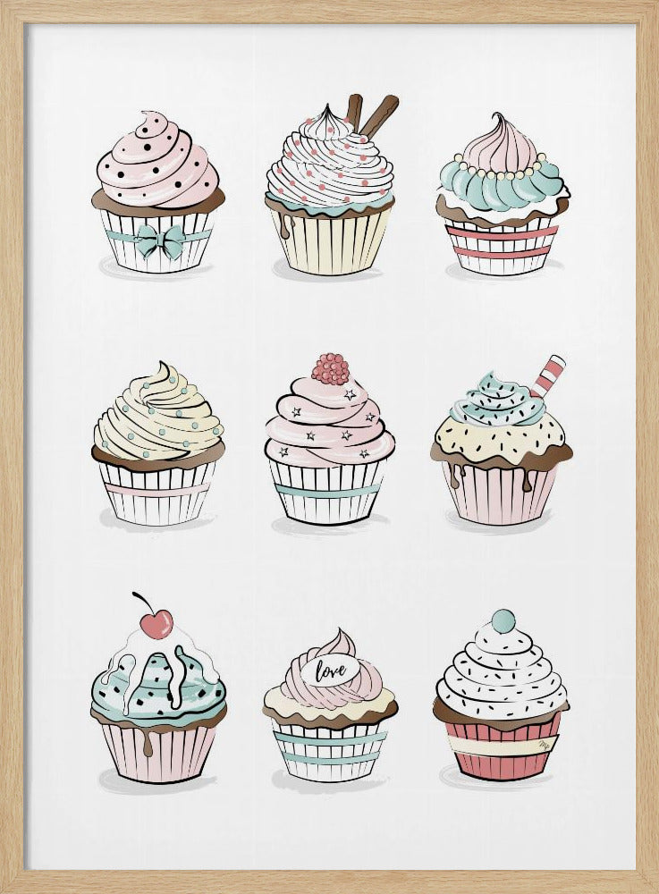 Süßes Cupcake-Medley | Poster