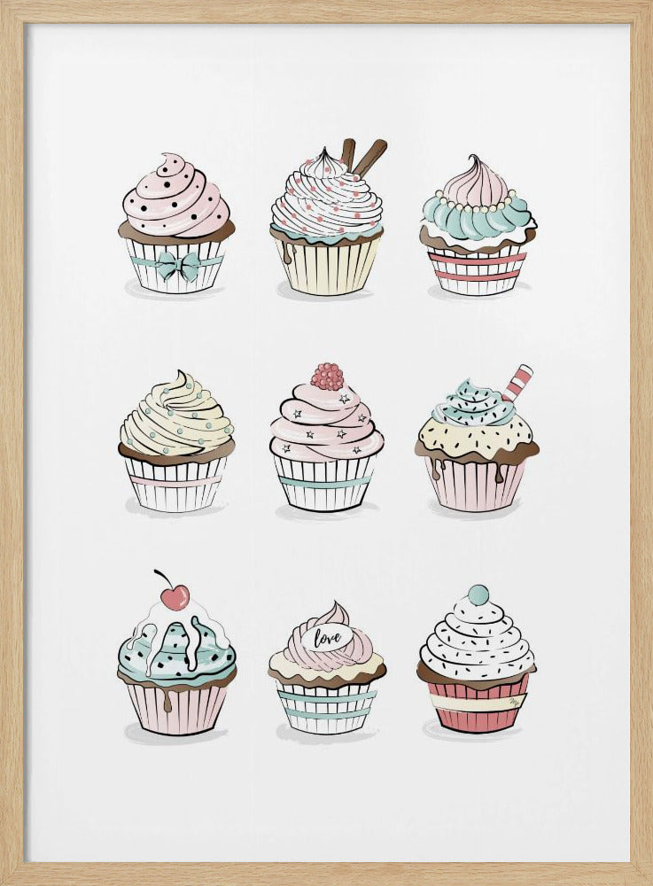 Süßes Cupcake-Medley | Poster