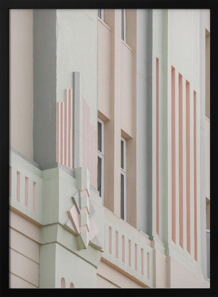 Pastellfarbene Fassadengeometrie | Poster