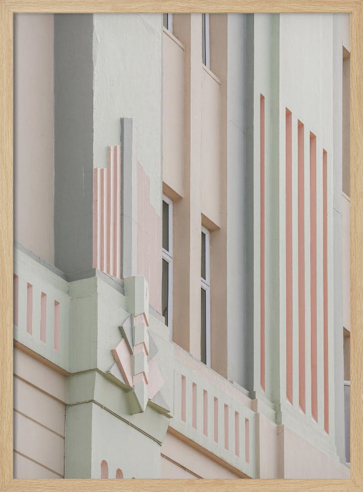Pastellfarbene Fassadengeometrie | Poster