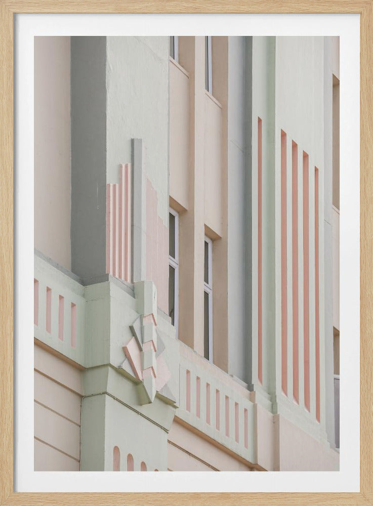 Pastellfarbene Fassadengeometrie | Poster