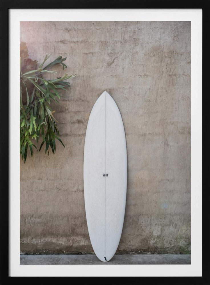 Weißes Surfbrett | Poster
