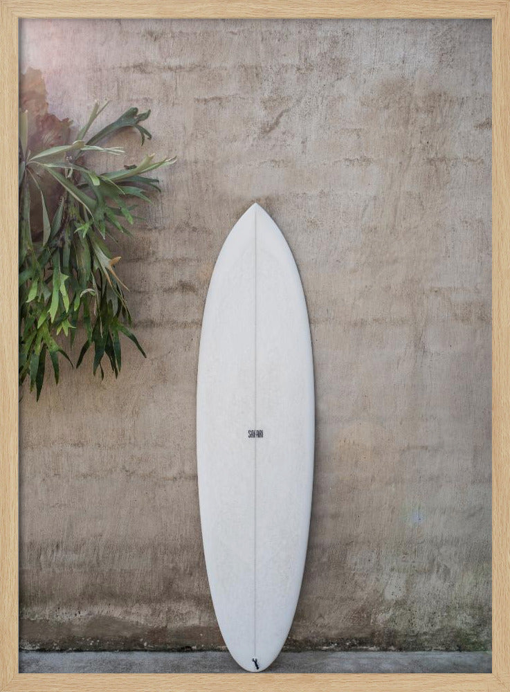 Weißes Surfbrett | Poster