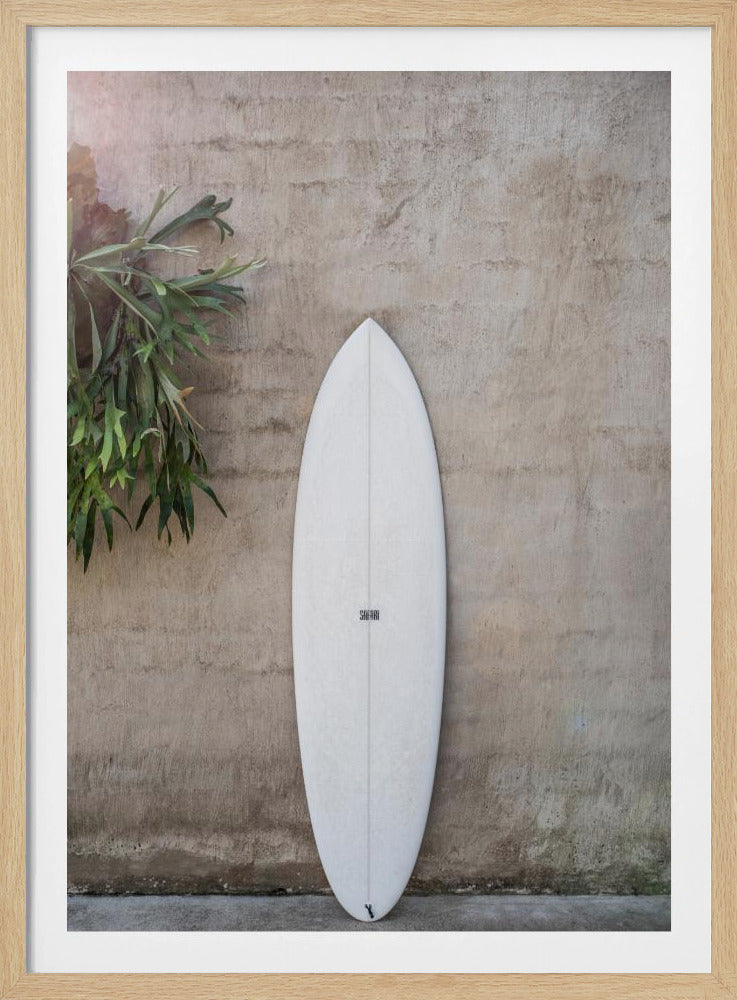 Weißes Surfbrett | Poster