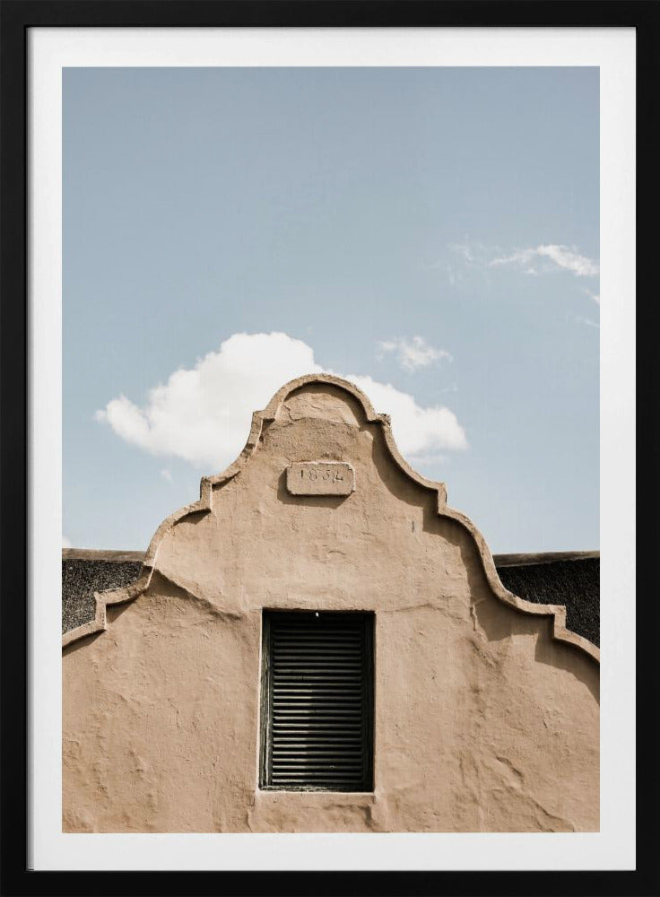 Vintage-Giebel mit Bogenfenster | Poster