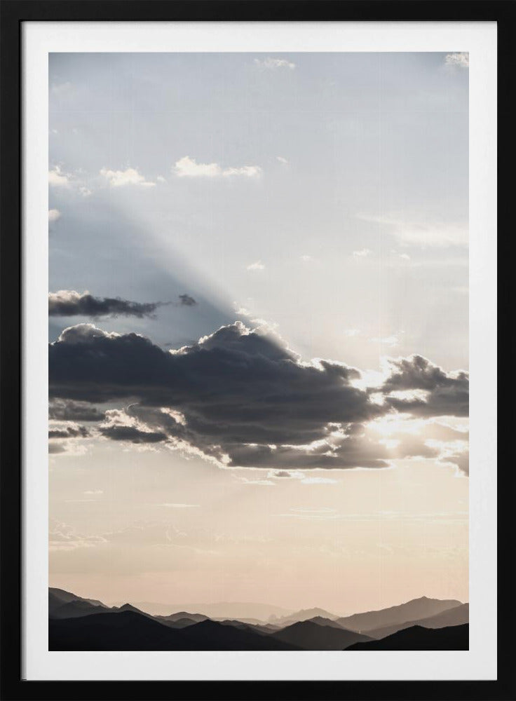 Berglandschaft mit dramatischen Wolken | Poster