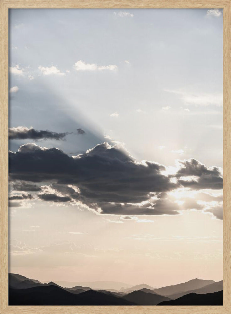 Berglandschaft mit dramatischen Wolken | Poster