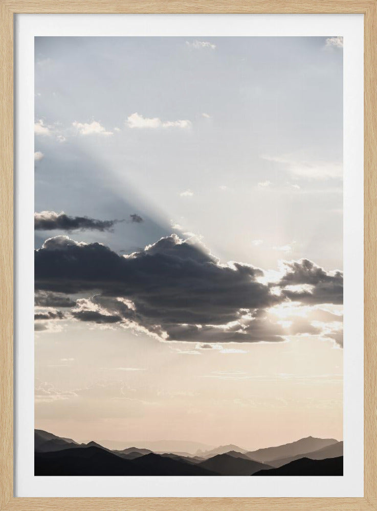 Berglandschaft mit dramatischen Wolken | Poster