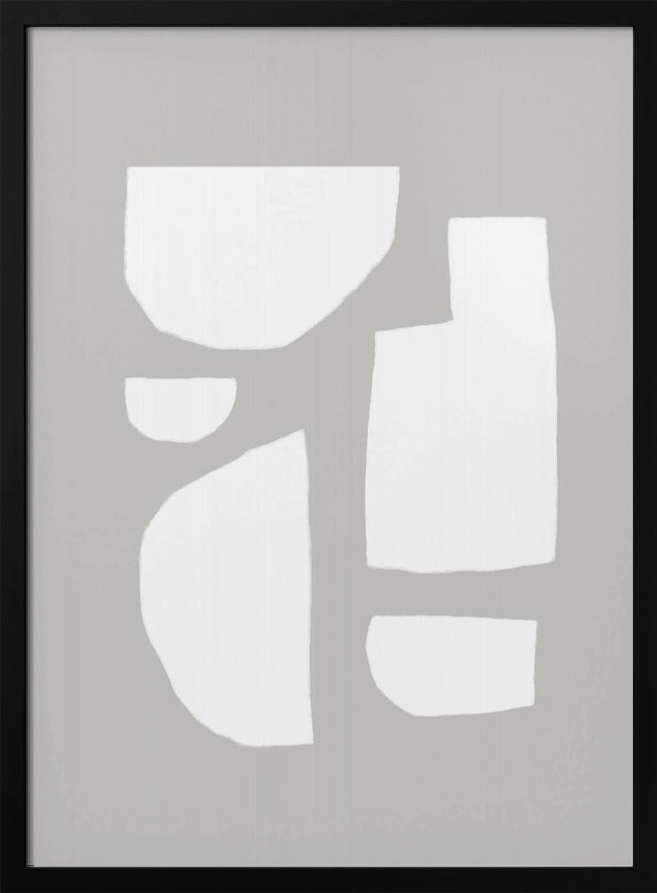 Minimalistische weiße Formen | Poster