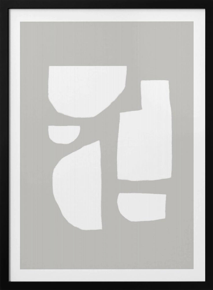 Minimalistische weiße Formen | Poster