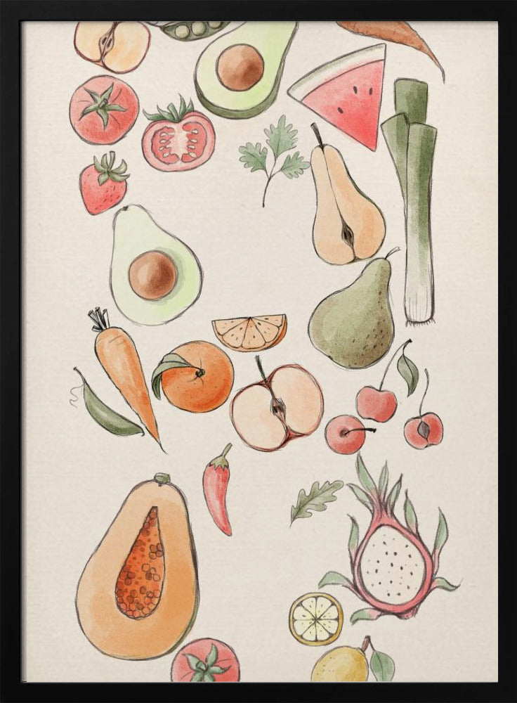 Tropische Gemüseillustration | Poster
