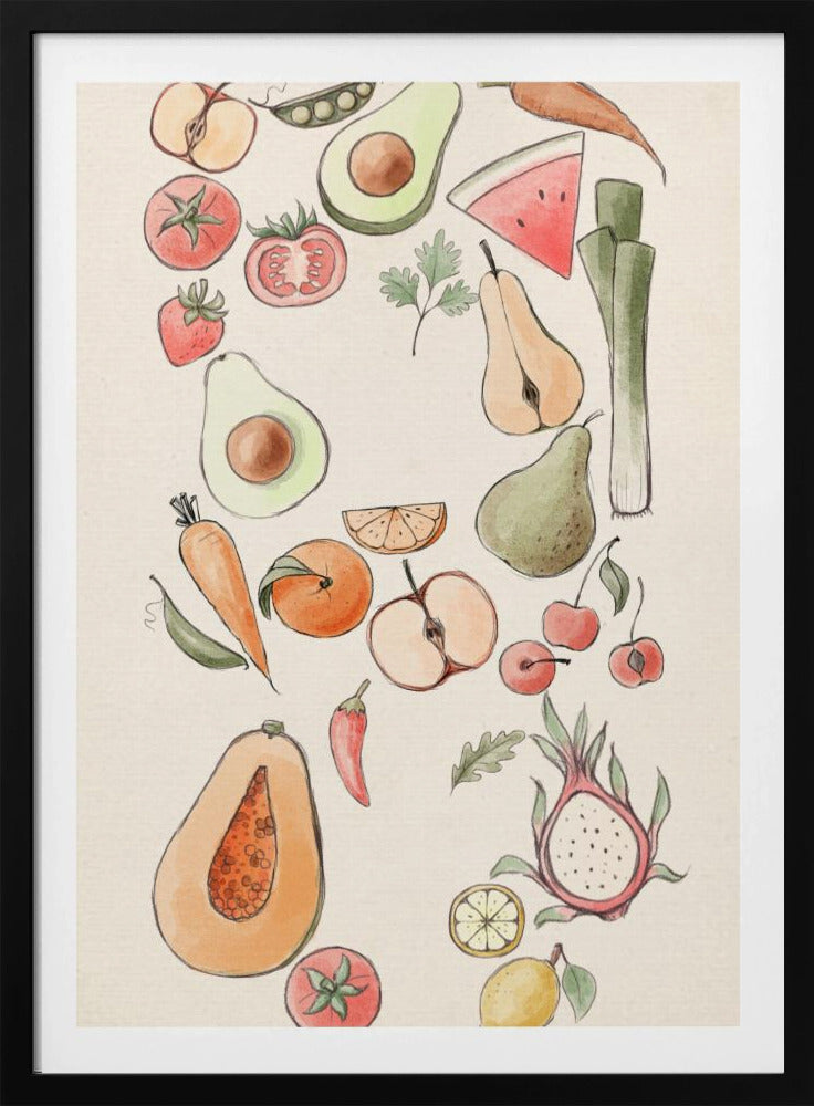 Tropische Gemüseillustration | Poster