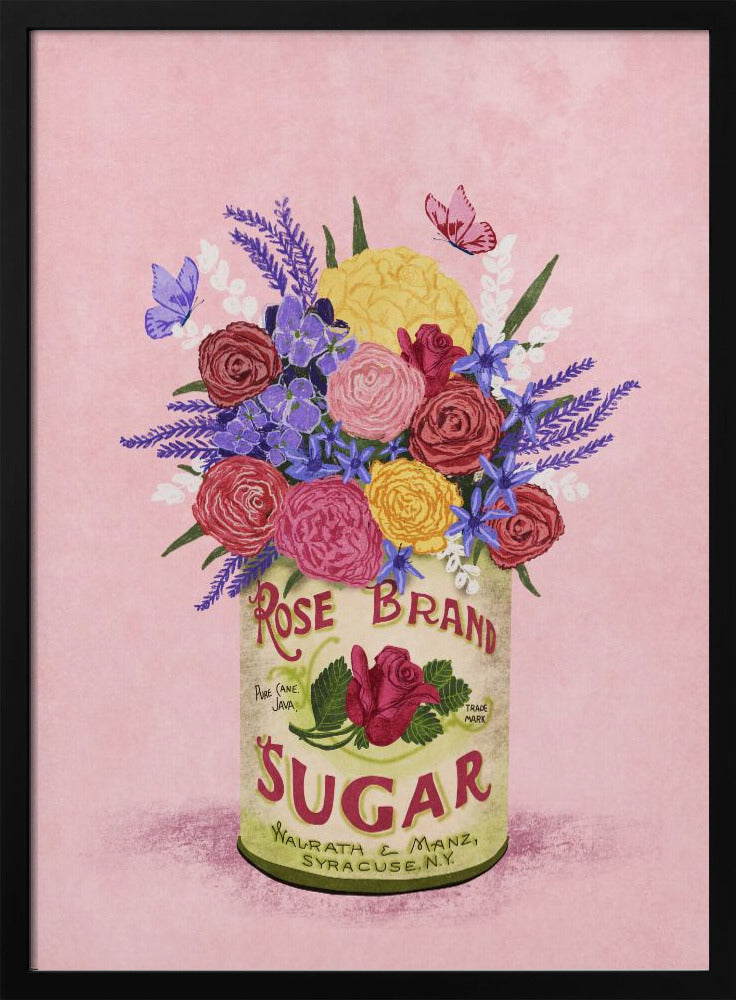 Blumen in einer Vintage-Dose | Poster