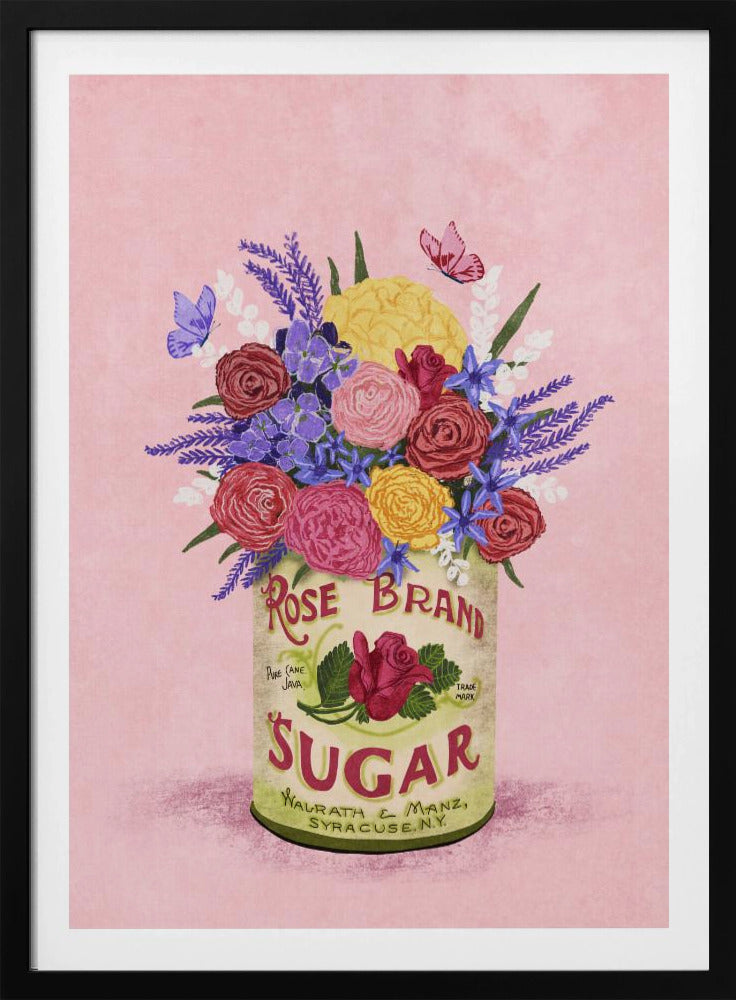 Blumen in einer Vintage-Dose | Poster