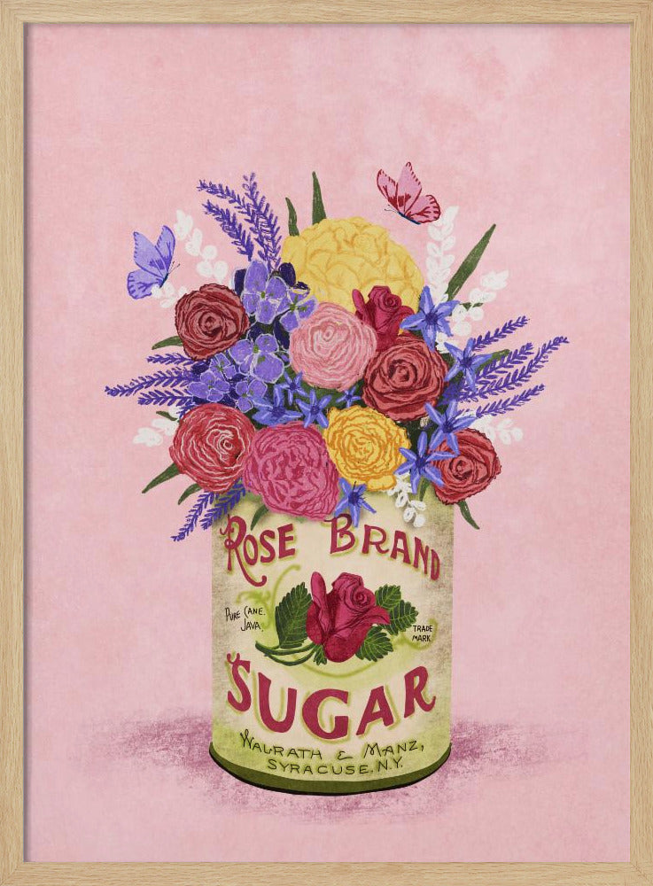 Blumen in einer Vintage-Dose | Poster