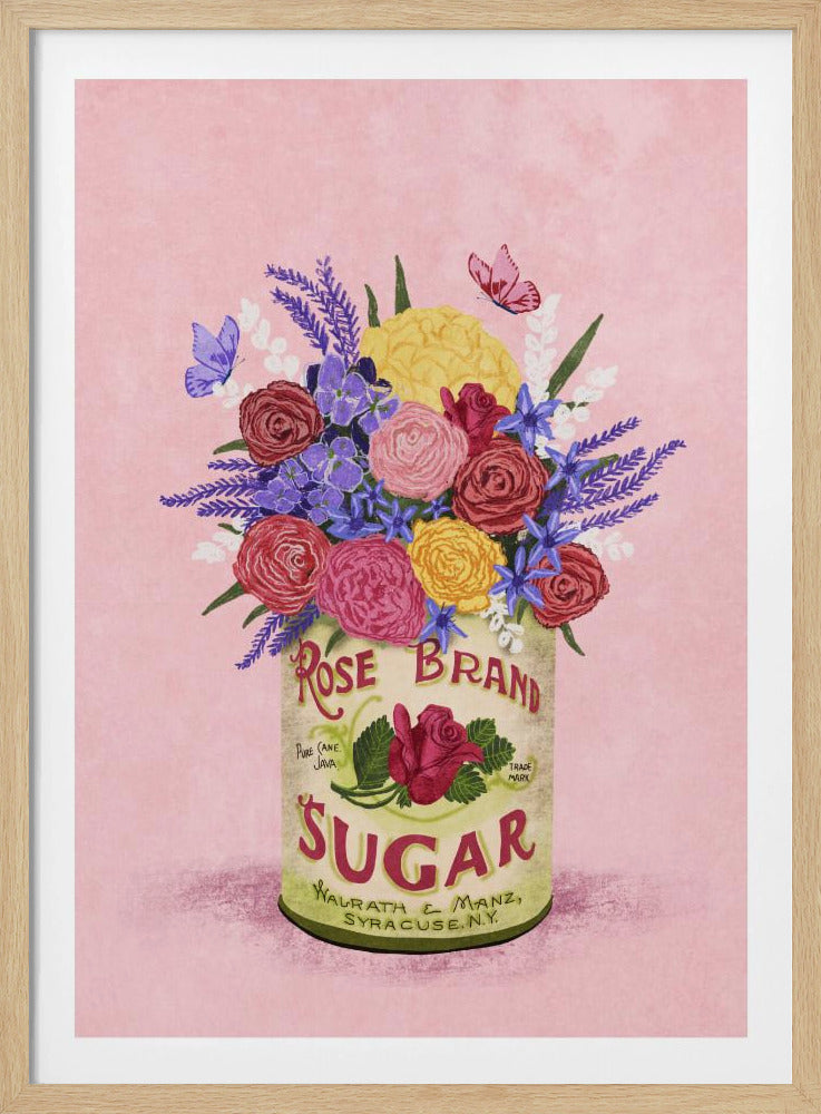 Blumen in einer Vintage-Dose | Poster