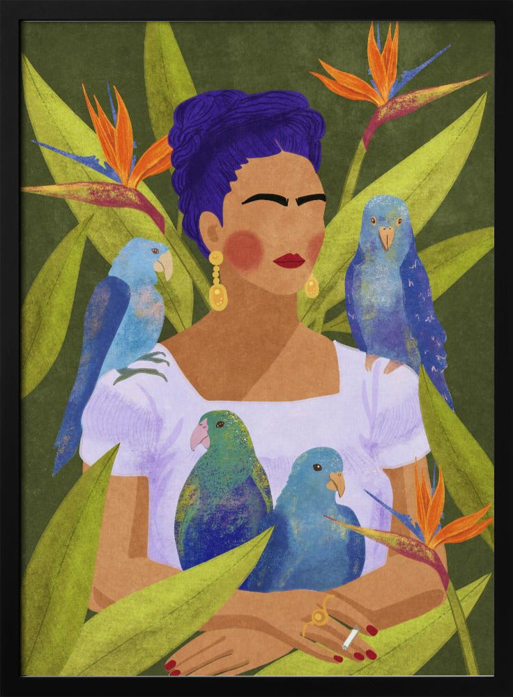 Frida und Vögel | Poster