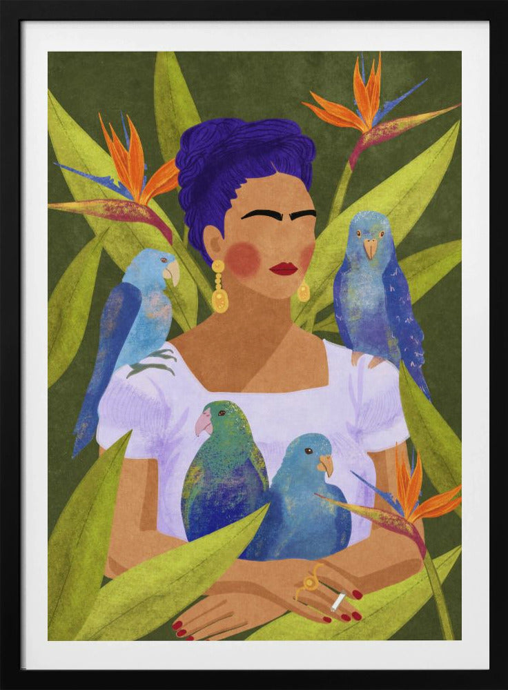 Frida und Vögel | Poster