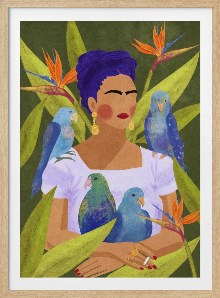 Frida und Vögel | Poster