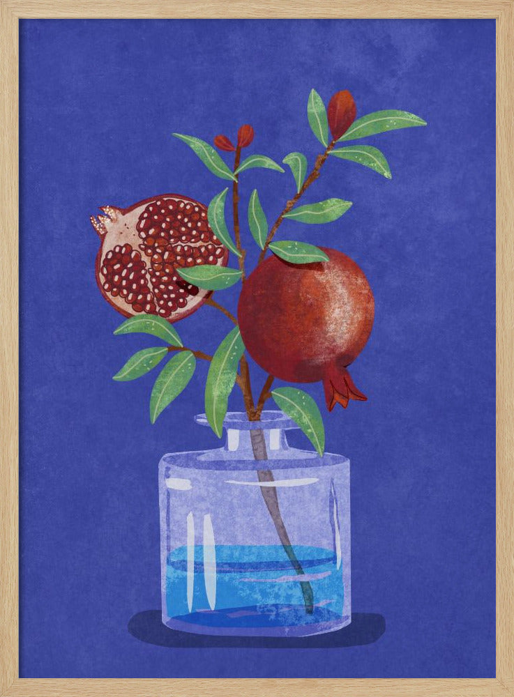 Granatapfel in Vase | Poster