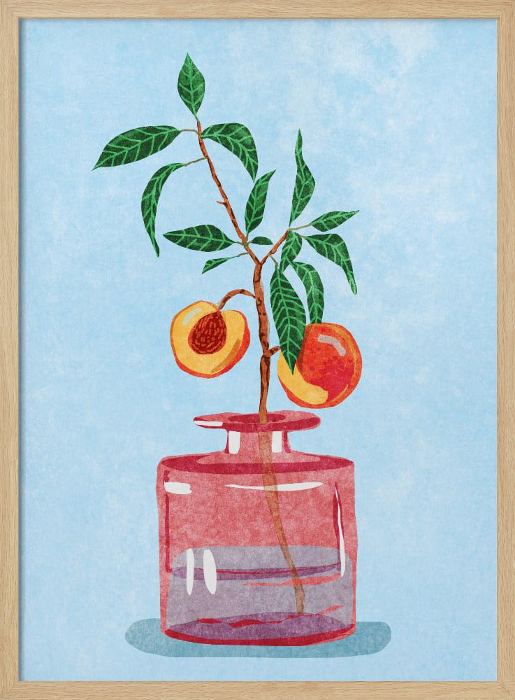 Pfirsichbaum in Vase | Poster