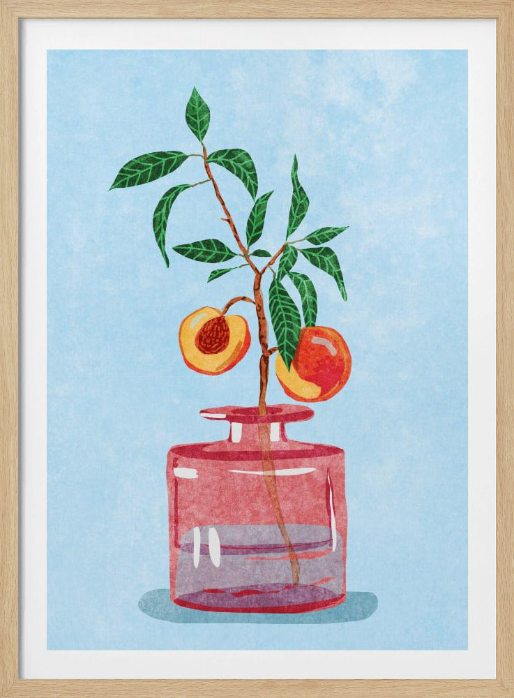 Pfirsichbaum in Vase | Poster