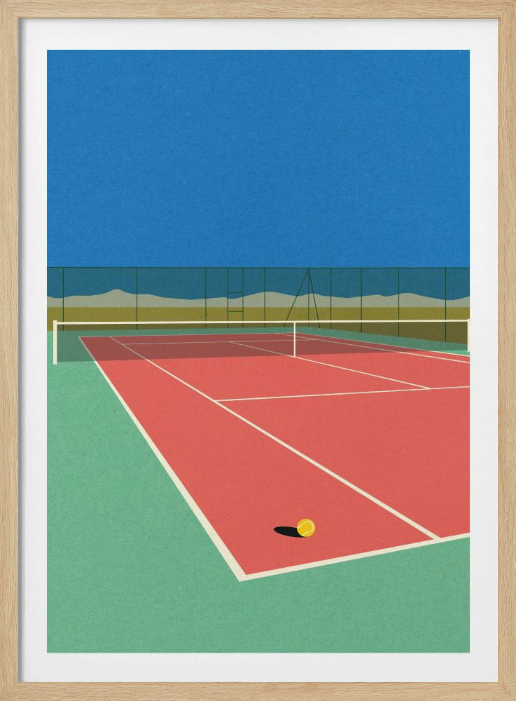 Tennisplatz in der Wüste | Poster