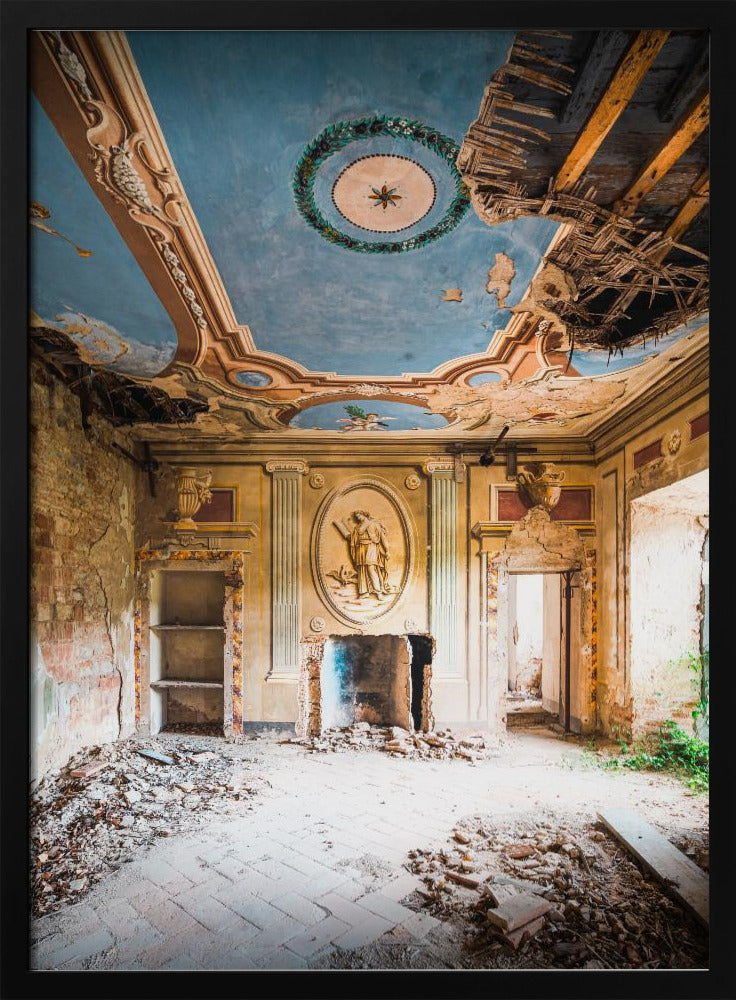 Verlassene Villa mit Fresko | Poster