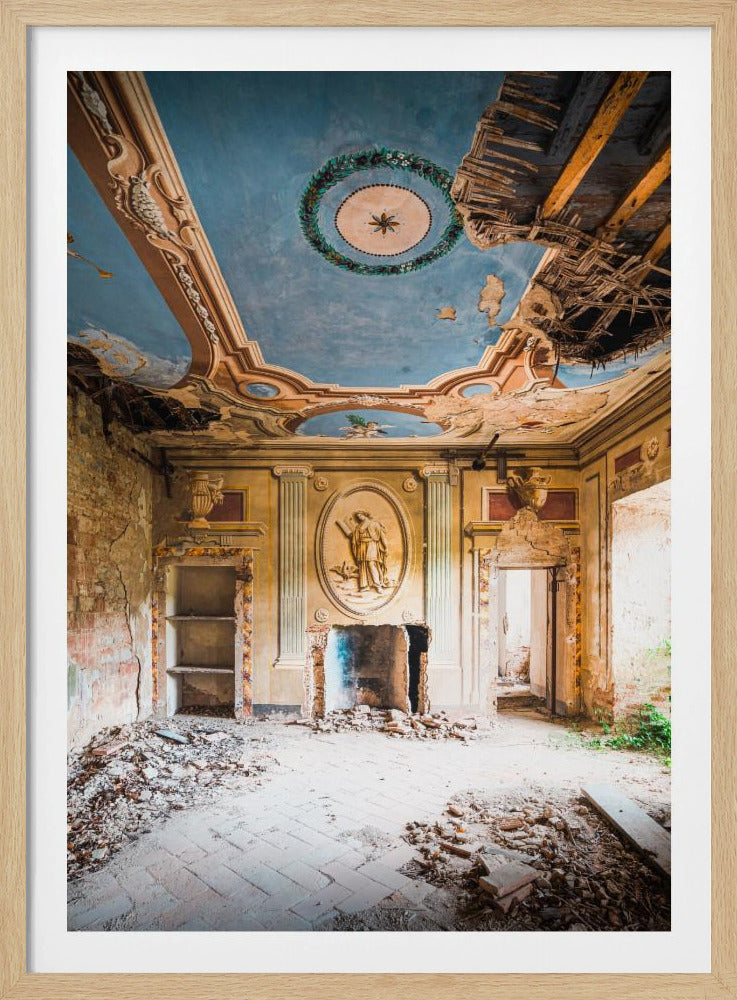Verlassene Villa mit Fresko | Poster