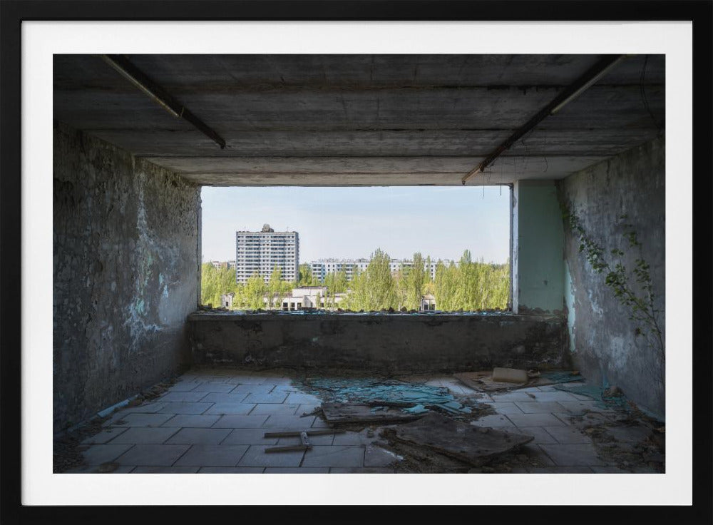 Blick auf Pripyat in Tschernobyl | Poster