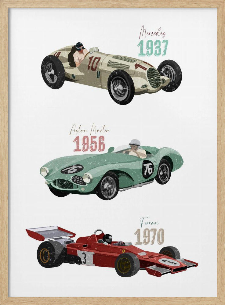 Vintage-Rennwagen | Poster