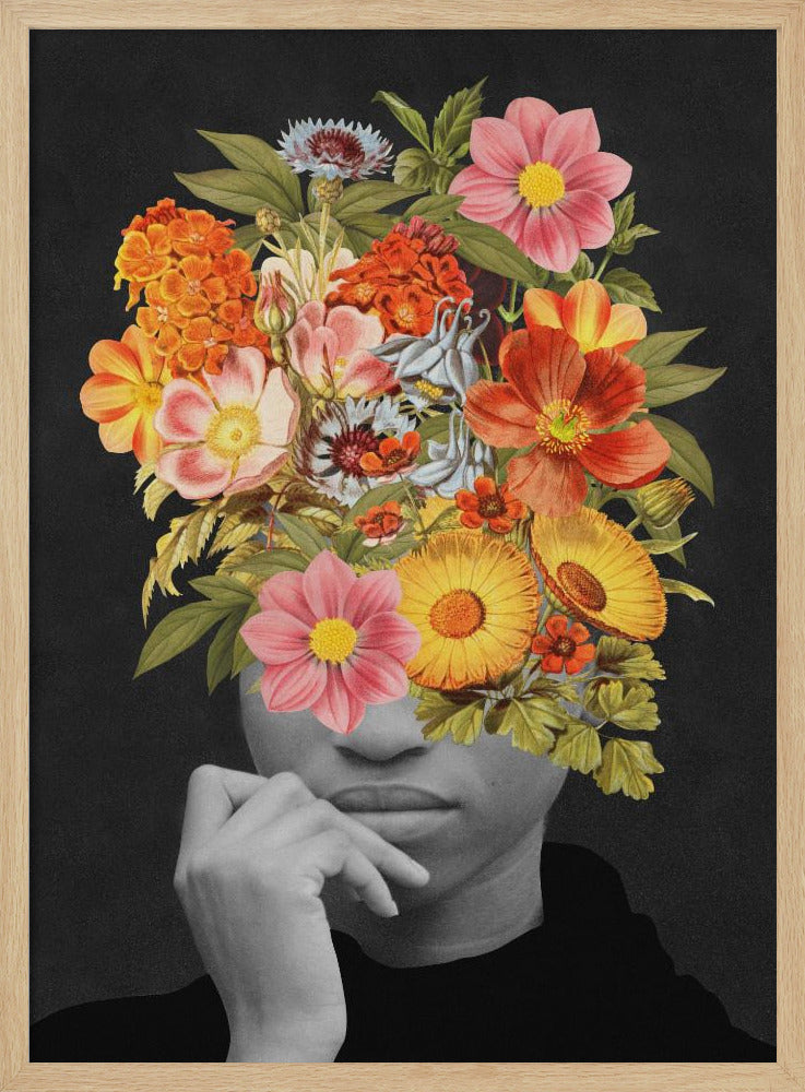 Bunter Vintage-Blumenstrauß | Poster