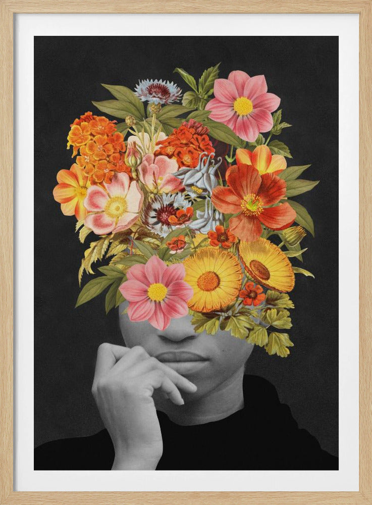 Bunter Vintage-Blumenstrauß | Poster