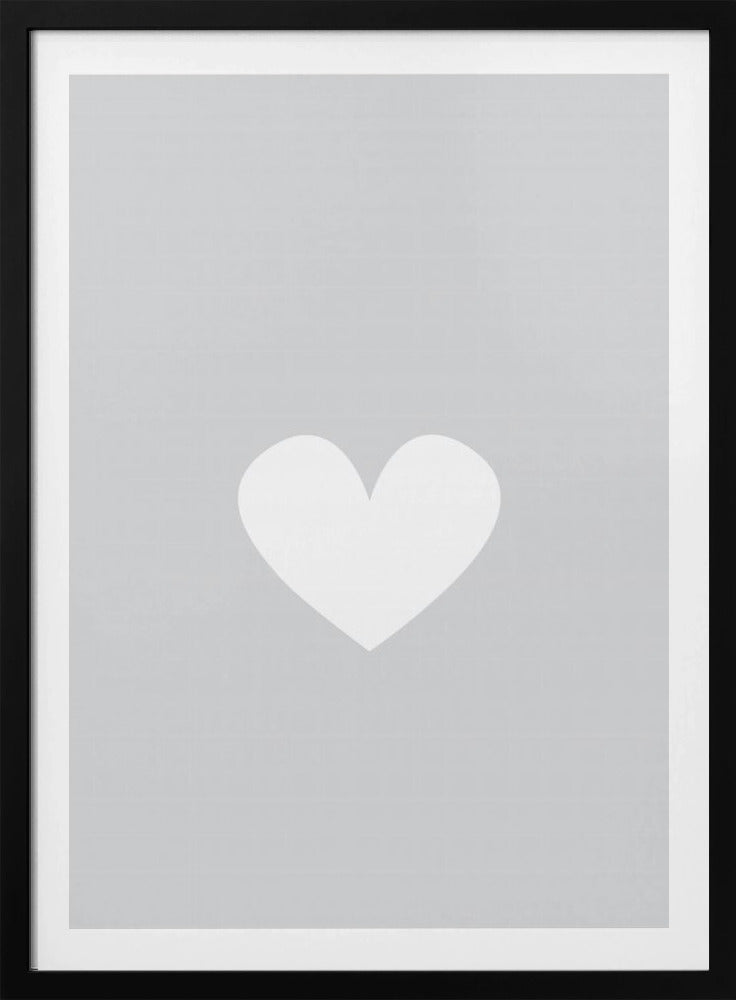 Kleines Herz Grau | Poster