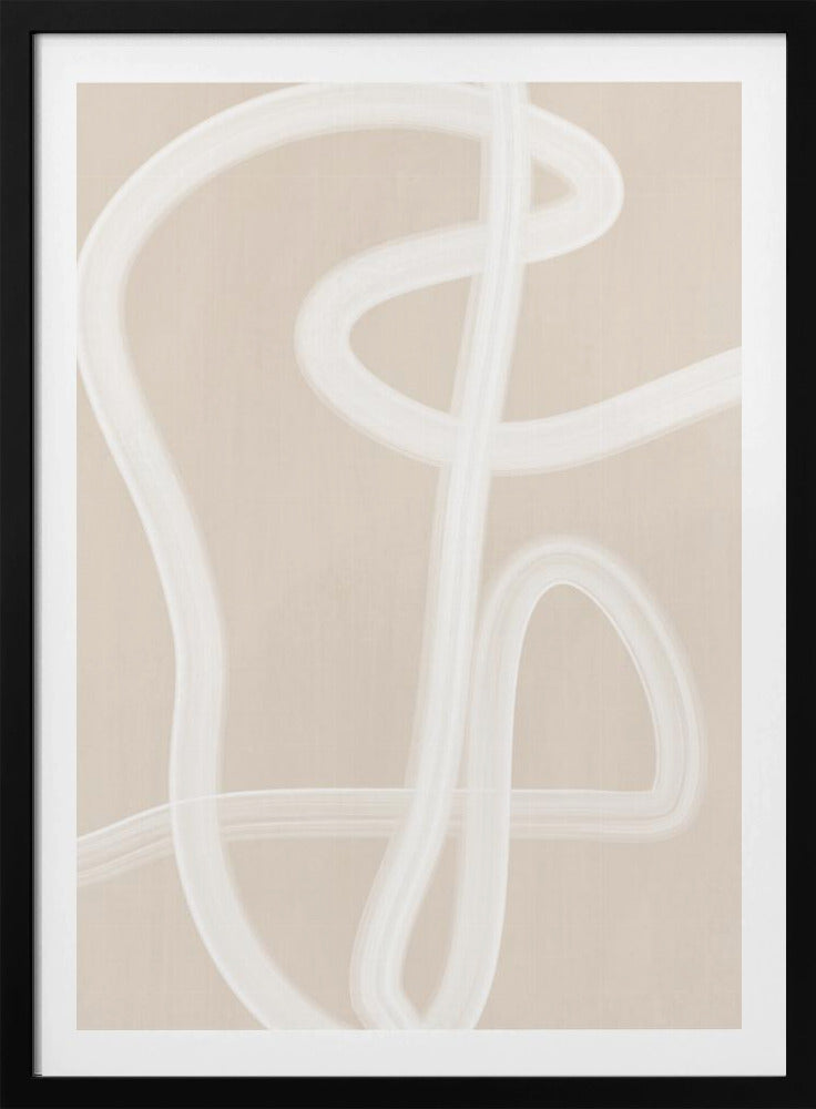 Weißes Pinselstrich-Poster | Poster